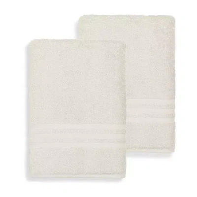 Linum Home Textiles Linum Home Turkish Cotton Textiles Denzi 2-pc 35" X 66" Bath Sheet In White