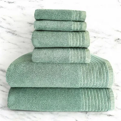 Bedvoyage 6-pc. Bath Towel Set In Green
