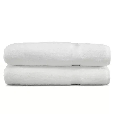 Linum Home Textiles Linum Home Turkish Cotton Textiles Terry 2-pc 40" X 60" Bath Sheet Set In White