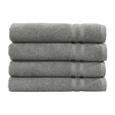 Linum Home Textiles Turkish Cotton Denzi 4-pc. Hand Towel Set In Gray