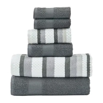 Modern Threads Pax Towel Collection 6-pc. Quick Dry Bath Towel Set In Black