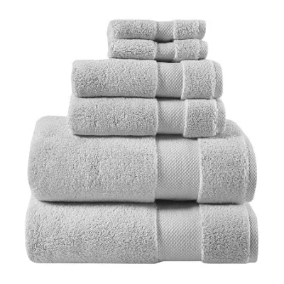 Madison Park Signature Splendor 6-pc. Solid Bath Towel Set In Gray