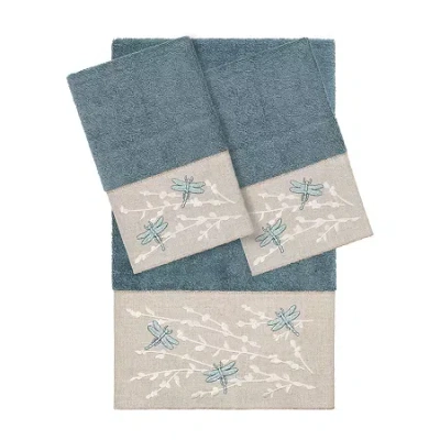 Linum Home Textiles Braelyn 3-pc. Bath Towel Set In Blue