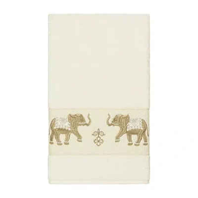 Linum Home Textiles Quinn Embellished Animal Bath Towel In Sand