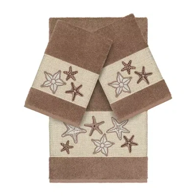 Linum Home Textiles Lydia 3-pc. Bath Towel Set In Brown