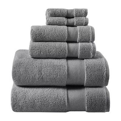 Madison Park Signature Splendor 6-pc. Solid Bath Towel Set In Black