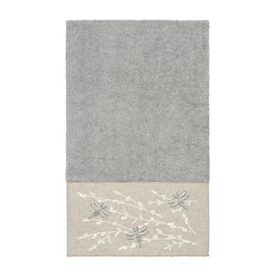 Linum Home Textiles Braelyn Embellished Animal Bath Towel In Gray