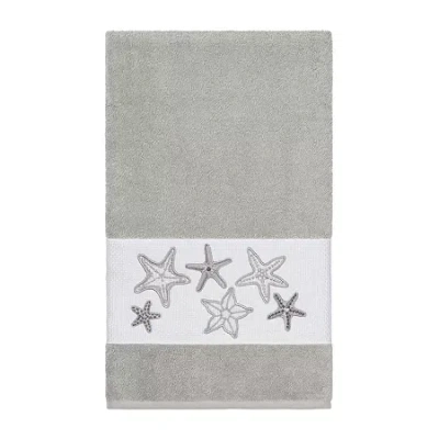 Linum Home Textiles Lydia Embellished Bath Towel In Gray