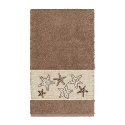 Linum Home Textiles Lydia Embellished Bath Towel In Brown