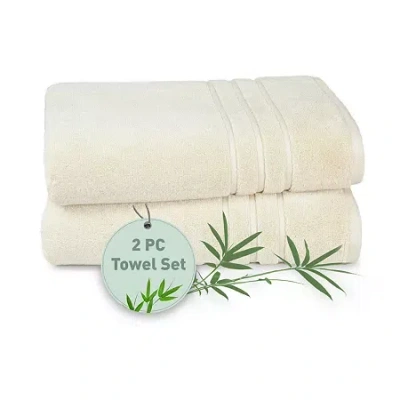 Trident Cotton And Viscose From Bamboo 2-pc. Bath Towel In Sand