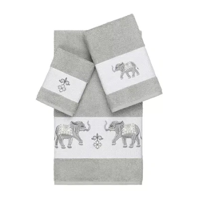 Linum Home Textiles Quinn 3-pc. Bath Towel Set In Gray