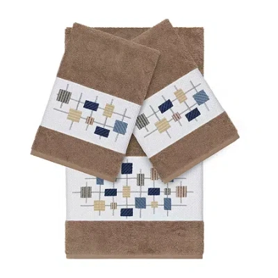 Linum Home Textiles Khloe 3-pc. Bath Towel Set In Brown