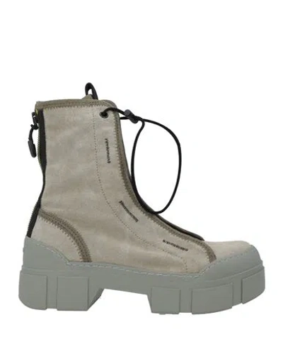 Vic Matie Vic Matiē Woman Ankle Boots Grey Size 9 Textile Fibers In Gray
