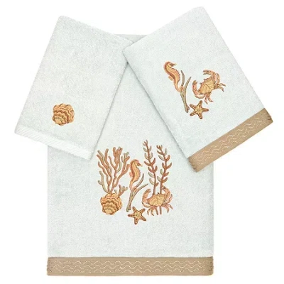 Linum Home Textiles Aaron 3-pc. Bath Towel Set In Blue