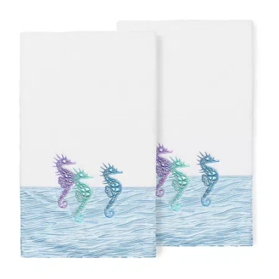 Linum Home Textiles Sofia 2-pc. Embellished Animal Bath Towel In White
