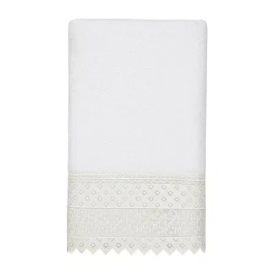 Linum Home Textiles Aiden Embellished Embellished Bath Towel In White