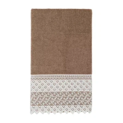 Linum Home Textiles Aiden Embellished Embellished Bath Towel In Brown