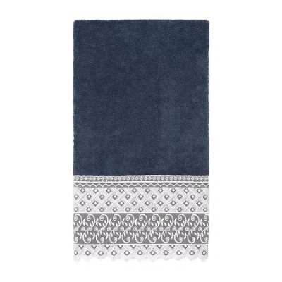 Linum Home Textiles Aiden Embellished Embellished Bath Towel In Blue