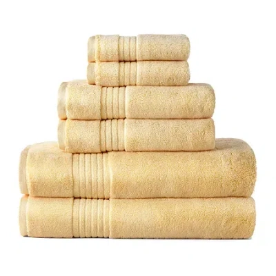 Liz Claiborne Signature Plush 6pc Towel Set In Yellow