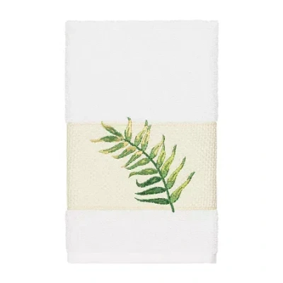 Linum Home Textiles Zoe Embellished Embellished Hand Towel In White