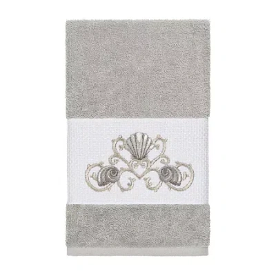 Linum Home Textiles Bella Embellished Hand Towel In Gray