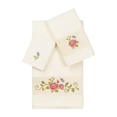 Linum Home Textiles Rebecca Embellished 3-pc. Bath Towel Set In Sand