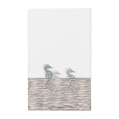 Linum Home Textiles Sofia Embellished Embellished Animal Bath Towel In White