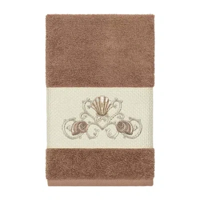 Linum Home Textiles Bella Embellished Hand Towel In Brown