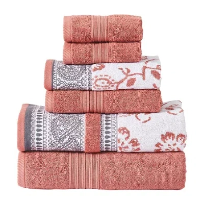 Modern Threads Ophelia 6-pc. Bath Towel Set In Red