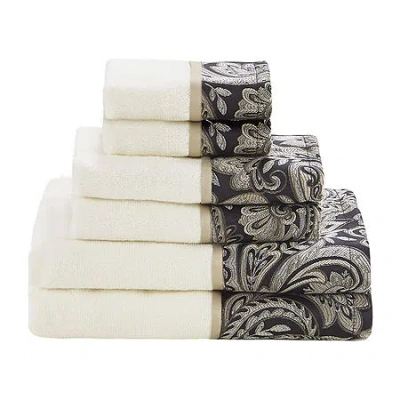 Madison Park Whitman 6-pc. Bath Towel Set In Black