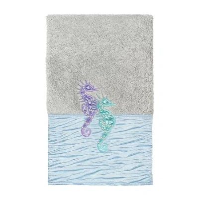 Linum Home Textiles Sofia Embellished Hand Towel In Gray