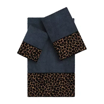 Linum Home Textiles Spots Embellished 3-pc. Bath Towel Set In Blue