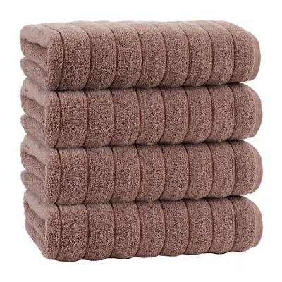 Depera Home Vague 4-pc. Quick Dry Bath Towel Set In Brown