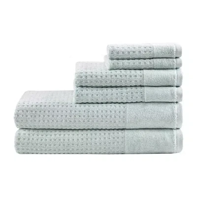 Madison Park Spa Waffle 6-pc. Quick Dry Bath Towel Set In Blue