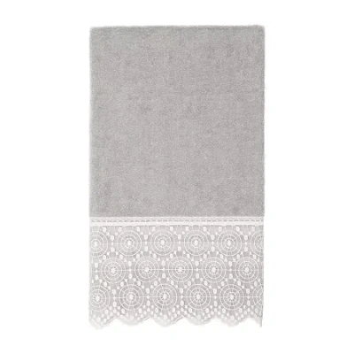 Linum Home Textiles Arian Embellished Embellished Bath Towel In Gray