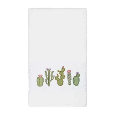 Linum Home Textiles Mila Embellished Embellished Floral Bath Towel In White
