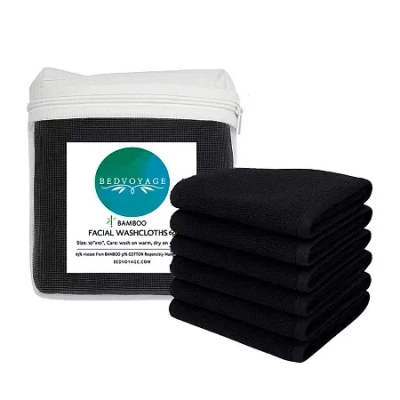 Bedvoyage 6-pc. Washcloth In Black