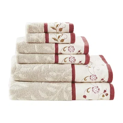 Madison Park Belle 6-pc. Bath Towel Set In Red