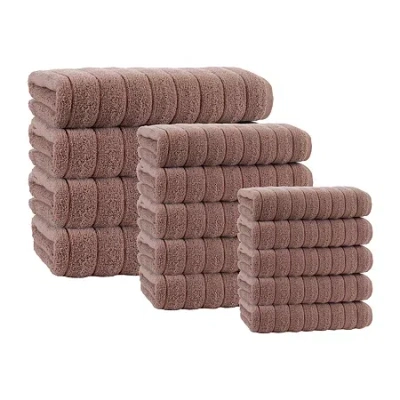Depera Home Vague 16-pc. Quick Dry Bath Towel Set In Brown