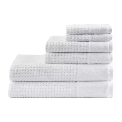 Madison Park Spa Waffle 6-pc. Quick Dry Bath Towel Set In White