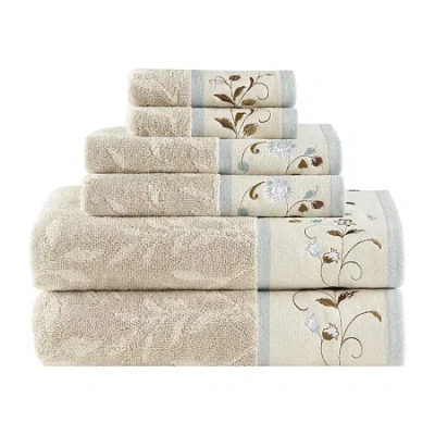 Madison Park Belle 6-pc. Bath Towel Set In Blue