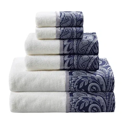 Madison Park Whitman 6-pc. Bath Towel Set In Blue