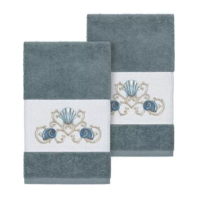 Linum Home Textiles Bella Embellished 2-pc. Embellished Hand Towel In Blue