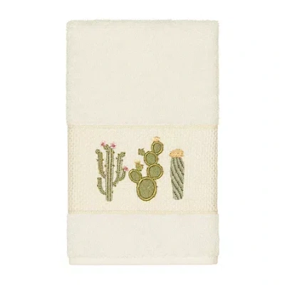 Linum Home Textiles Mila Embellished Embellished Hand Towel In Sand