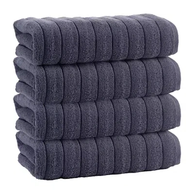 Depera Home Vague 4-pc. Quick Dry Bath Towel Set In Blue