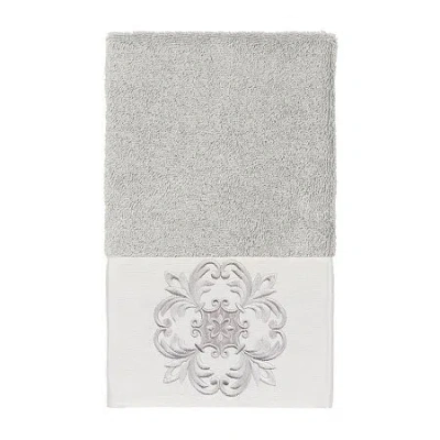 Linum Home Textiles Alyssa Embellished Hand Towel In Gray
