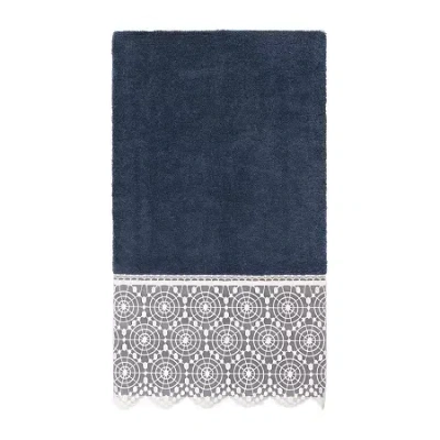 Linum Home Textiles Arian Embellished Embellished Bath Towel In Blue