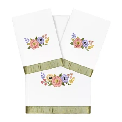Linum Home Textiles Verano Embellished 3-pc. Bath Towel Set In White