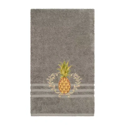 Linum Home Textiles Welcome Embellished Embellished Bath Towel In Gray