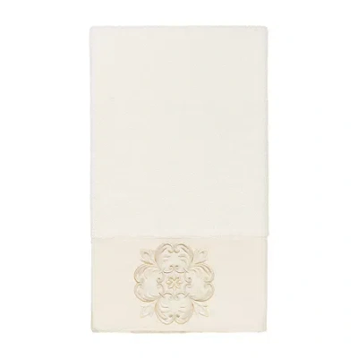 Linum Home Textiles Alyssa Embellished Embellished Medallion Bath Towel In Sand